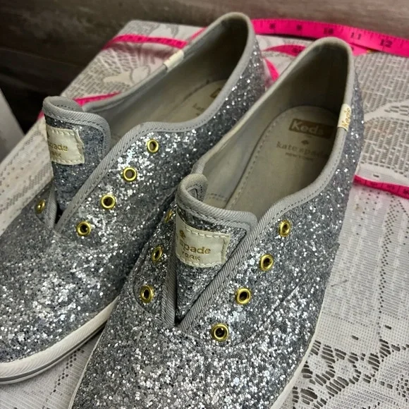Kate Spade ♠️ Keds New York Women s Glitter Fashion Sneaker - Picture 6 of 11